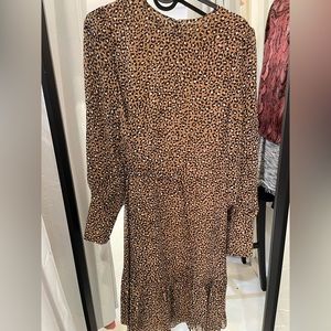 LK Bennett Silk Leopard Dress Size 2